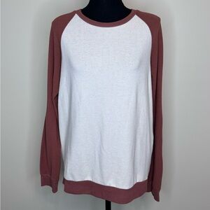 Z Supply, two toned, baseball style sweatshirt, lightweight, size medium.